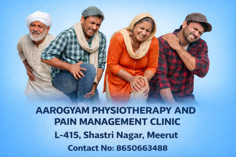 कमर, घुटना, साइटिका और कंधे के तेज दर्द में मरीज – Aarogyam Physiotherapy & Pain Management Clinic