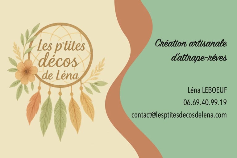cartes de visites les p'tites decos de lena recto