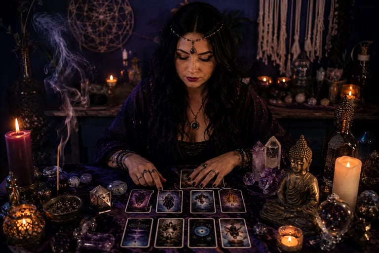 Tarólogo faz leitura de tarot focada em evolução e espiritualidade