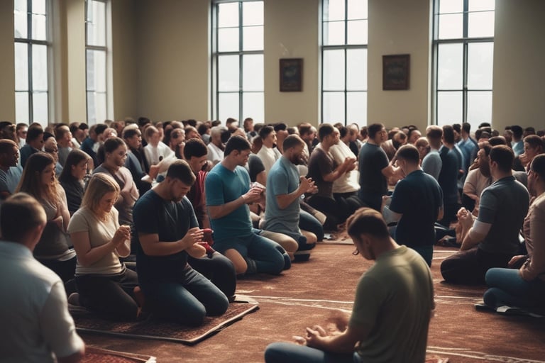 High angle view of a diverse study group sitting in a circle discussing a textbook and documents.