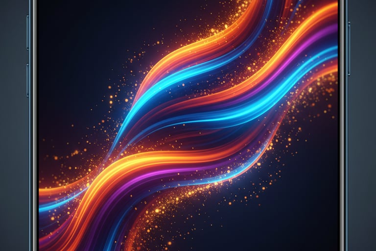 ilustração, Tela OLED de alta taxa de atualização semelhante à do iPhone 18 Pro.