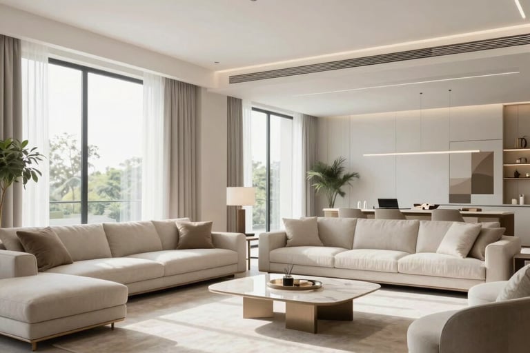 Bright living room with modern inventory