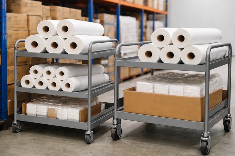 Carro con sabanillas medicas