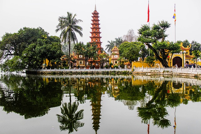 Famous Lake Pagoda, Hanoi, Vietnam