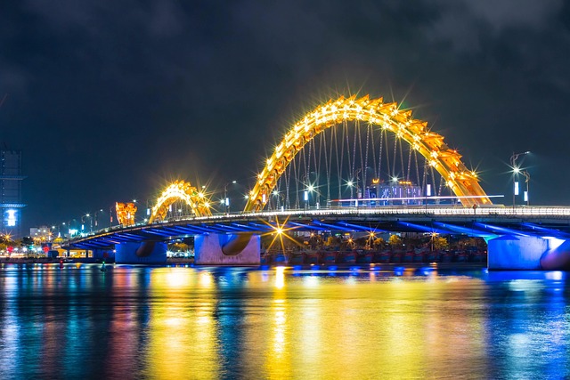 Famous Dragon Bridge, Da Nang, Vietnam