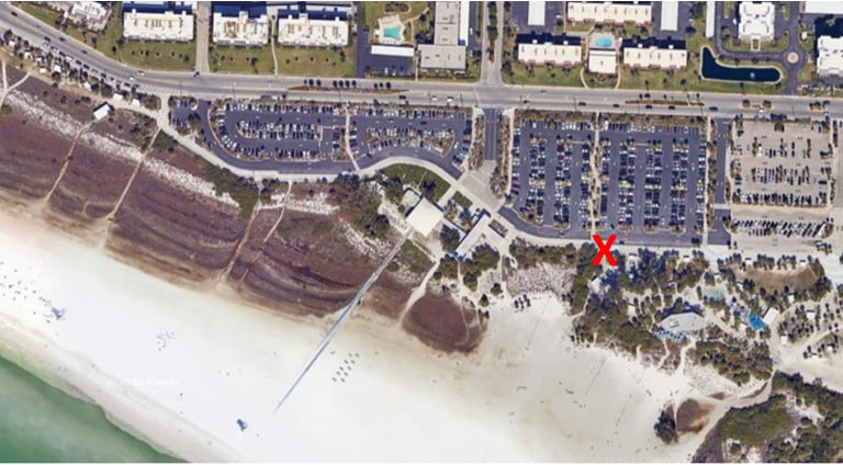 pickup and drop-off location map