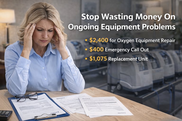 Facility administrator stressing about how much it cost to own their own oxygen concentrators