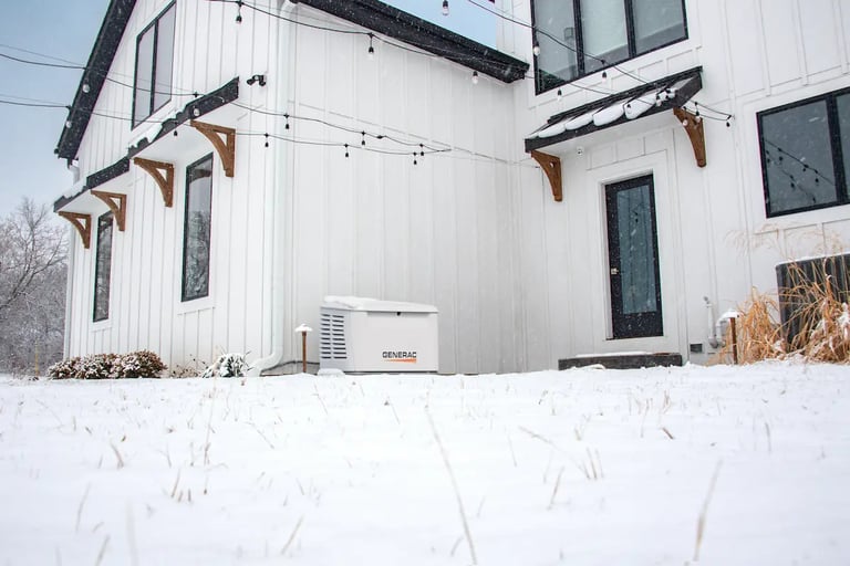 Installation d'une génératrice de secours Generac à Candiac protégée par un boîtier d'acier galvanis