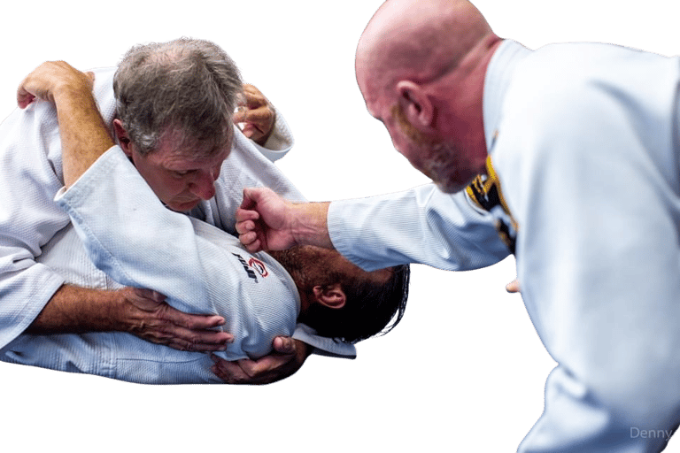a man is instrcuting Brazilian jiu jiu jiu 