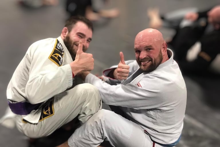 Training Brazilian jiu-jitsu is fun