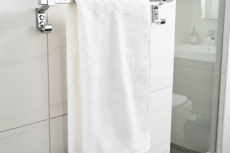A ss towel rod demonstrated