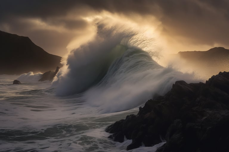Aguas turbulentas, olas