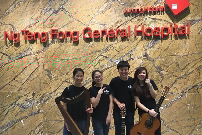 Bi-weekly performances at Ng Teng Fong General Hospital