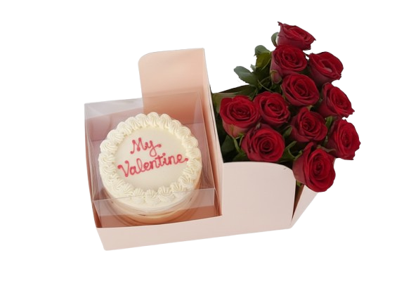 bento cake with roses