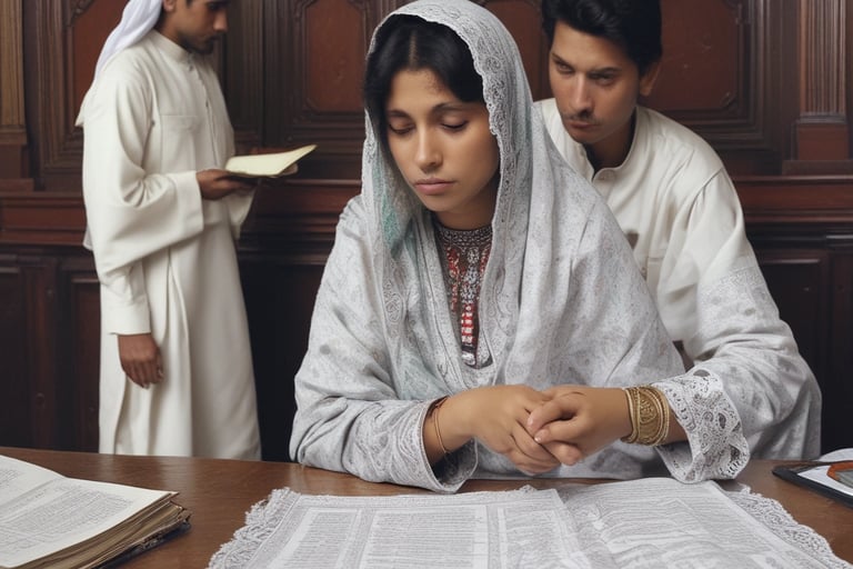 Legal dissolution of marriage by female lawyer