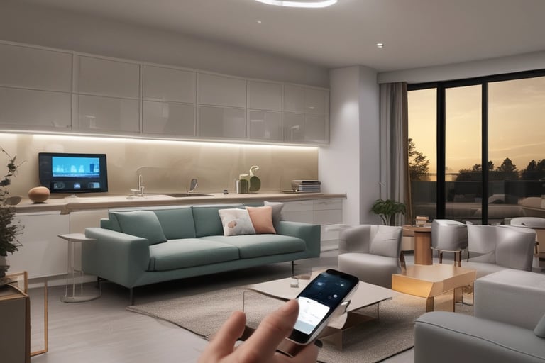 Bright living room with modern inventory