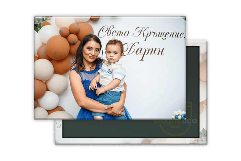 магнит със снимка на кръщене