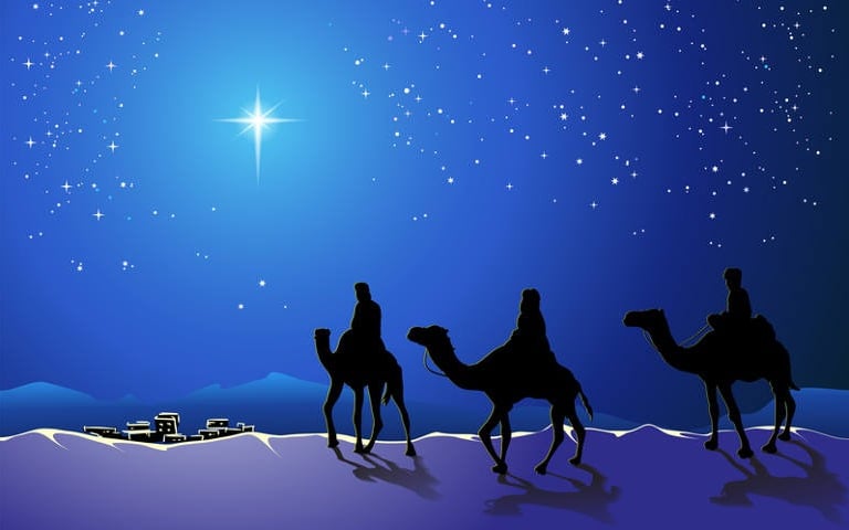 Magi following Star of Bethlehem