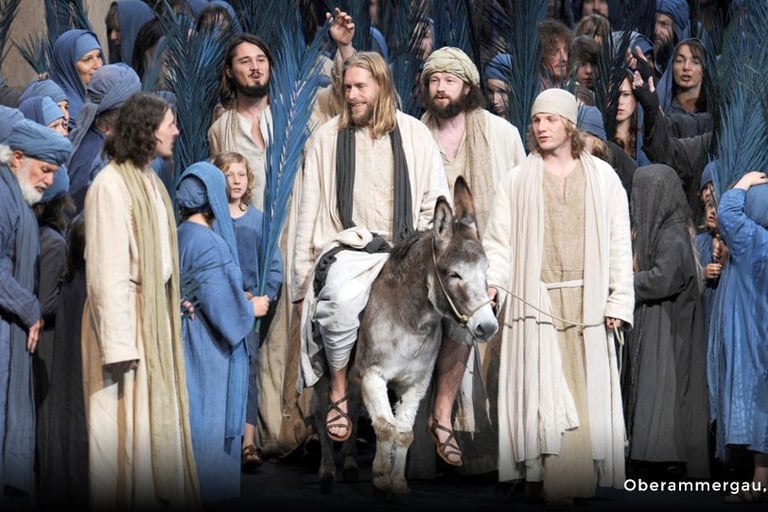 Jesus portrayed in Passion Play