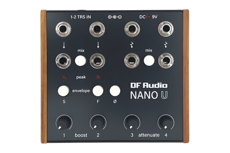 NANO U standalone utility module - CV audio, mixer, signal booster, envelope follower, attenuator
