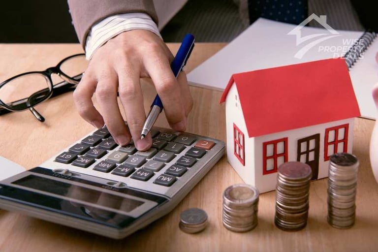 a person is using a calculator to make money