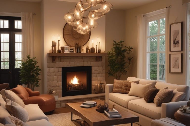 Bright living room with modern inventory