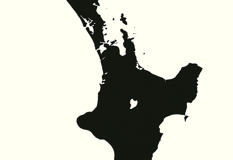 Map of North Island of Aotearoa, New Zealand