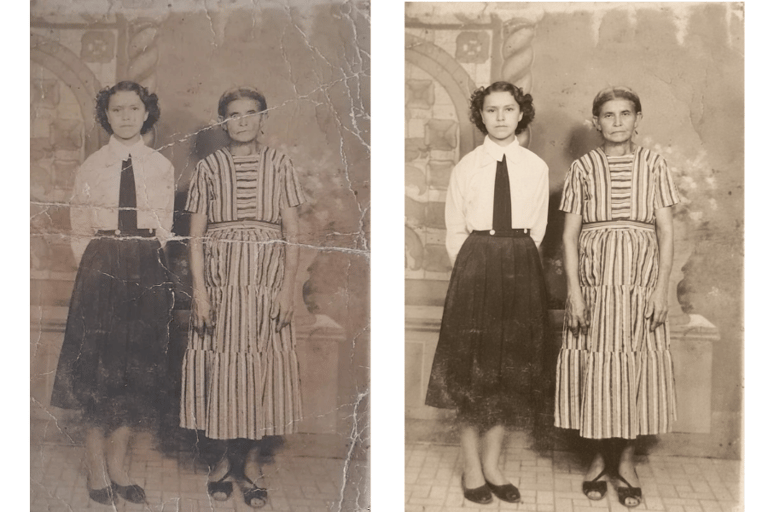 restauração de fotos usando i.a