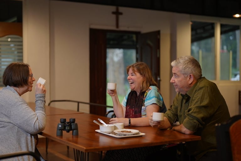 Enjoy coffee after birdwatching
