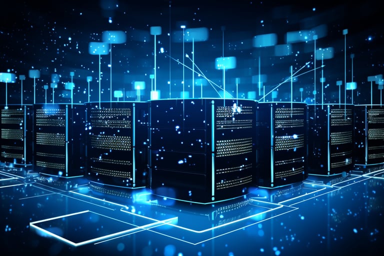 a group of data servers with many different types of servers