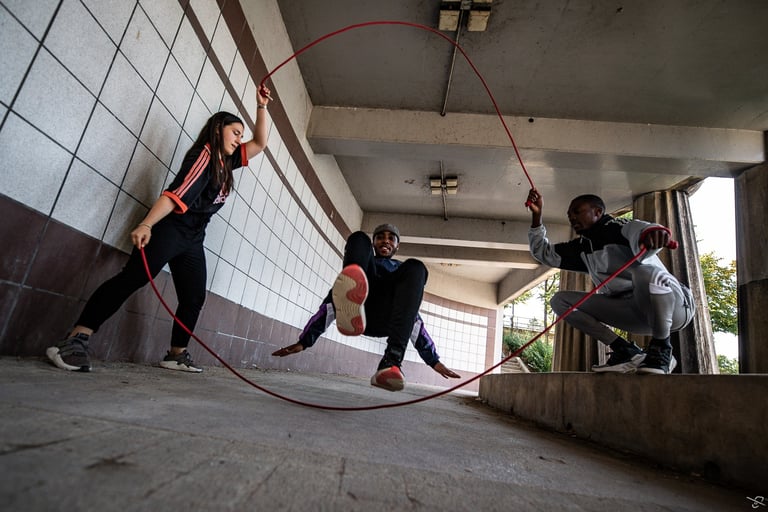 Séance de Double Dutch à Bezons — cordes tournées, pratique locale et conviviale