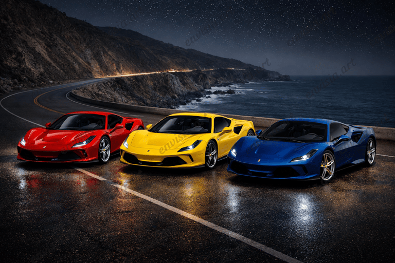 Ferrari Super Cars Photo Shoot Image