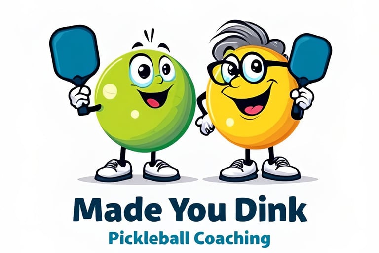 Pickleball Characters for Made You Dink. They show it is for all ages and abilities. 