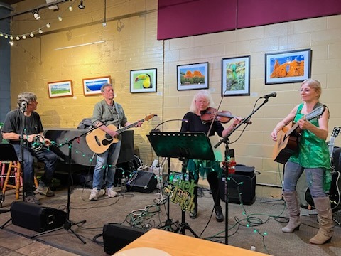Crossmolina Band performing Celtic music at The Little Theater Cafe Rochester, NY.
