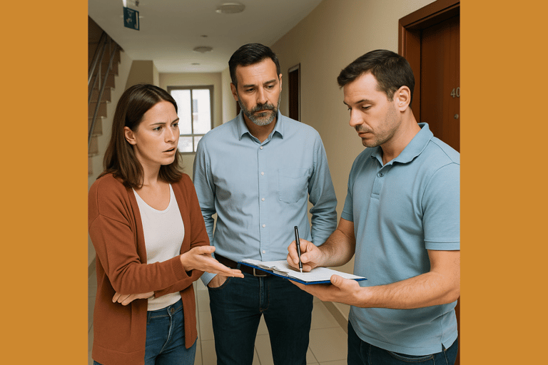Propietarios conversando sobre los mantenimientos del edificio