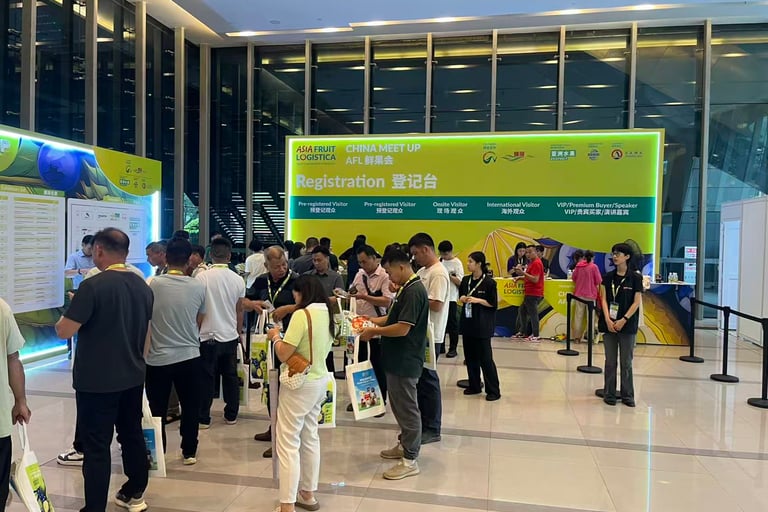 Registration desk at AFL China Meet Up 2025, Haizhu International Convention & Exhibition Center