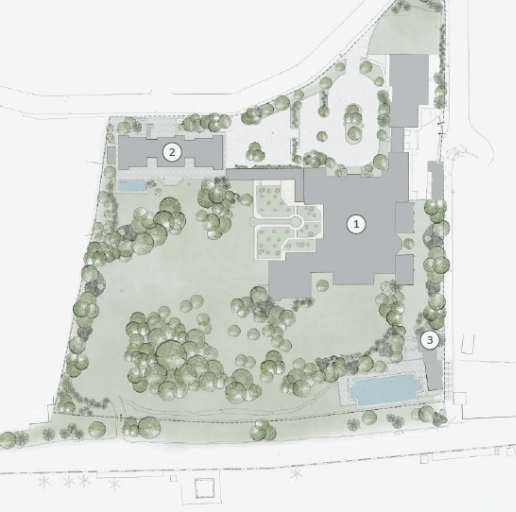 drawing of floorplan of Villa El Rincon estate