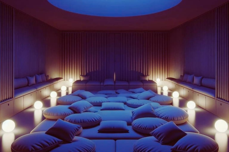 Vision eines Schlafraumes in der Kita.