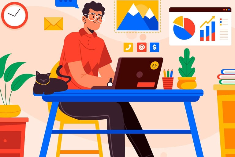 Online form filling, email writing, shopping help, and tech support assistance