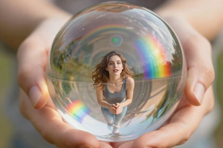 Crystal clear manifestation visualization showing specific desire in perfect detail