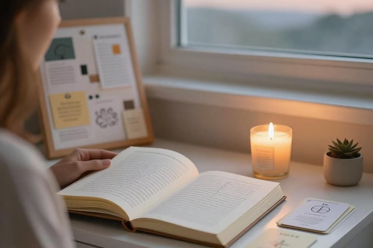 Daily manifestation practice morning ritual with journal and visualization tools