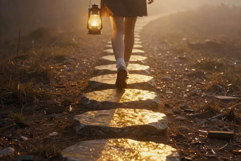 Woman taking inspired action as manifestation path reveals itself step by step