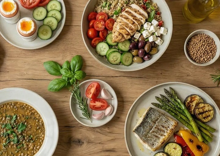 Sceglie cosa cucinare oggi per colazione, pranzo e cena