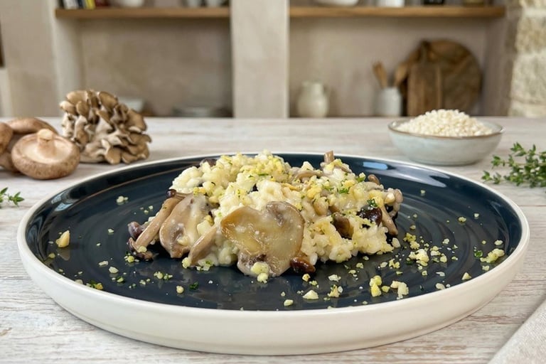 Come fare il risotto vegan ai funghi