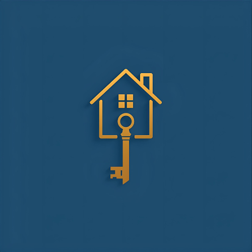 a house keychaik with a keyhole in the middle