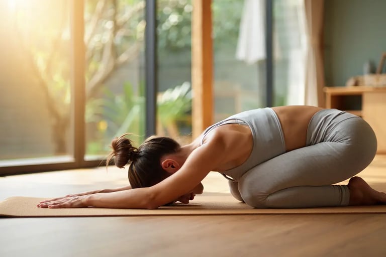 posture de yoga; dit posture du chat
