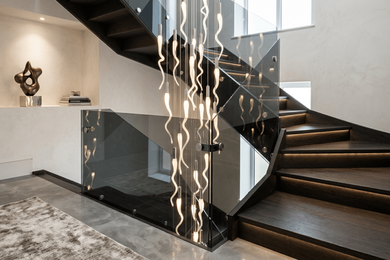 Bronze Glass balustrade, Golders Green