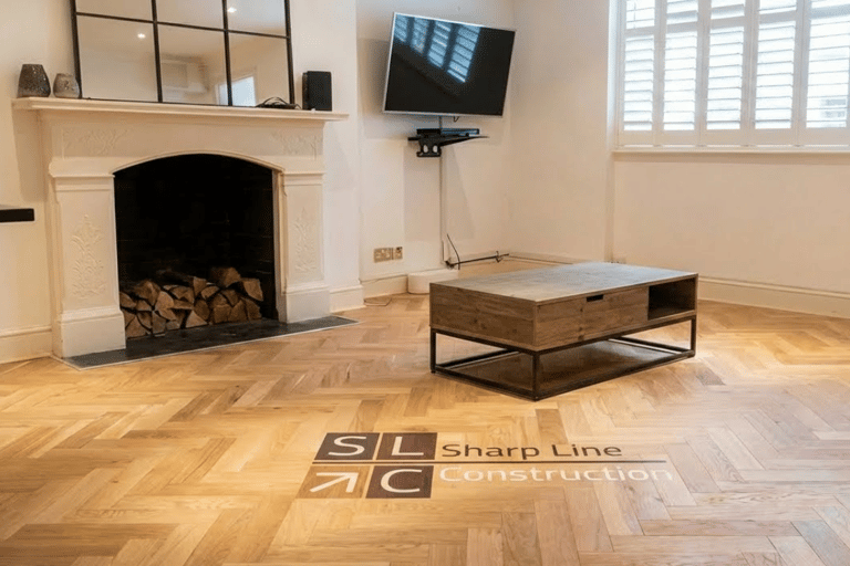 Herringbone flooring, Kensington  