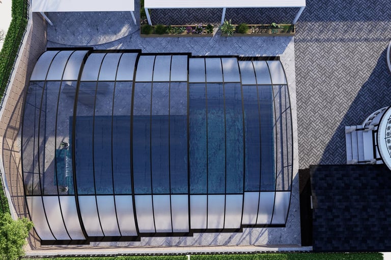 glass pool covers