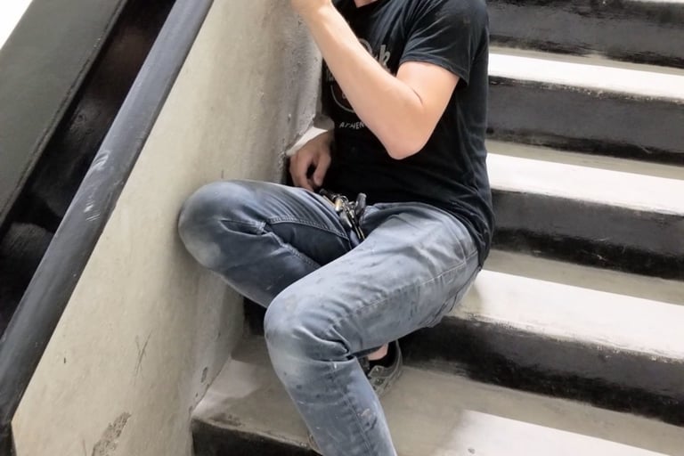 Painting the handrails